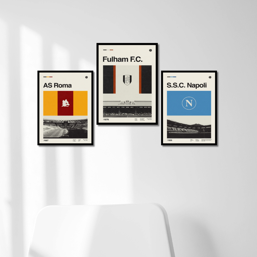 Poster Bola Minimalis Retro Edition - Dekorasi Dinding Estetik Terlengkap