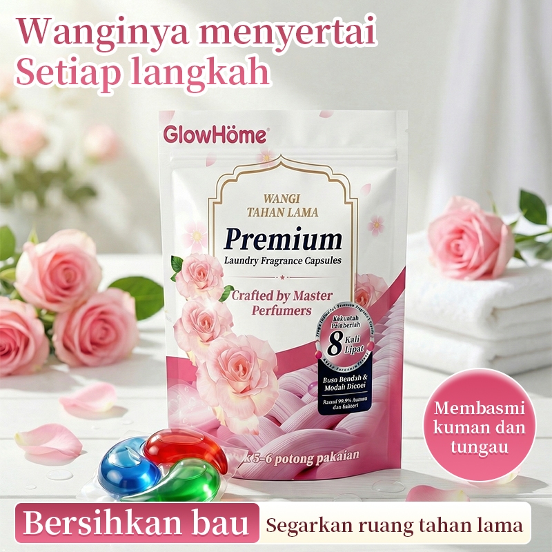 [COD] Glowhome Laundry Pods 3in1 Kapsul Deterjen + Pewangi Aroma Ebony Rose Lavender Praktis Untuk N