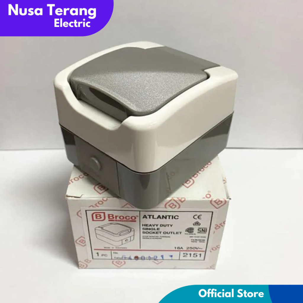 Stop Kontak Broco Atlantic 2151 - StopKontak Listrik Broco Atlantic