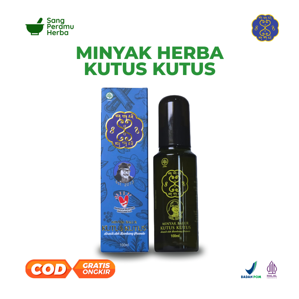 Minyak Kutus Kutus Khasiat Tradisional, 100% Minyak Asli, Aroma Menenangkan