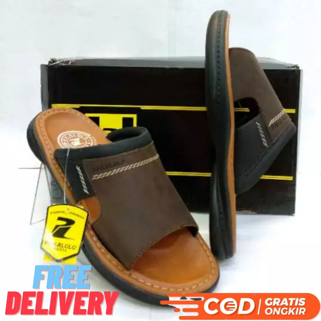 Sandal Kulit Pria Pakalolo sandal slip-on gemuk Premium Terlaris