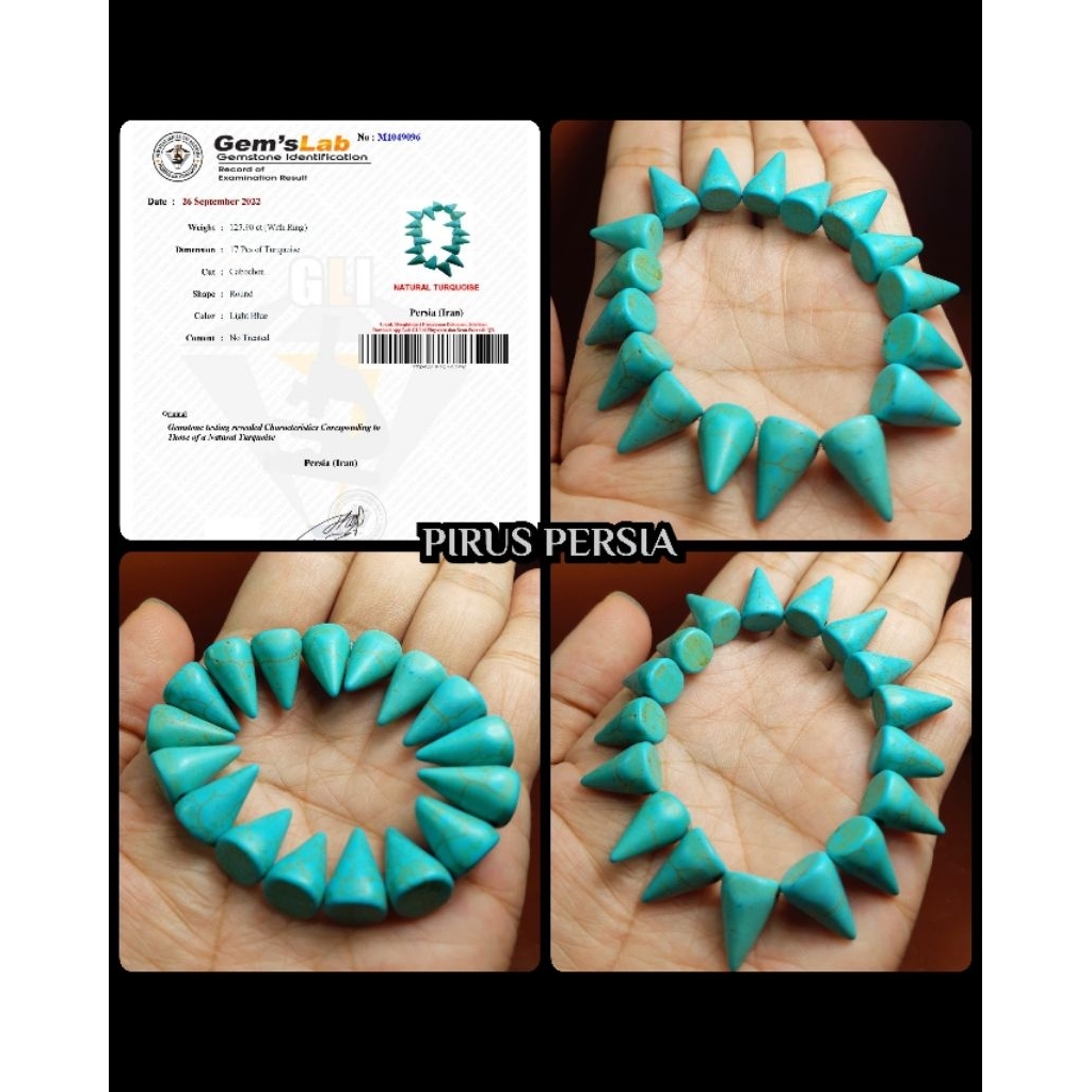 natural gelang pirus kuno dan antik persian iran