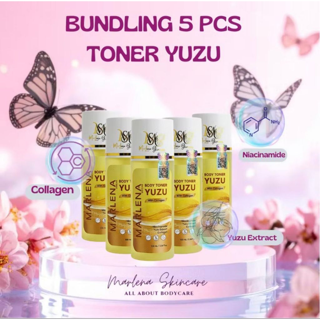 DISKON 5 BOTOL TONER LIME YUZU COLLAGEN BPOM..