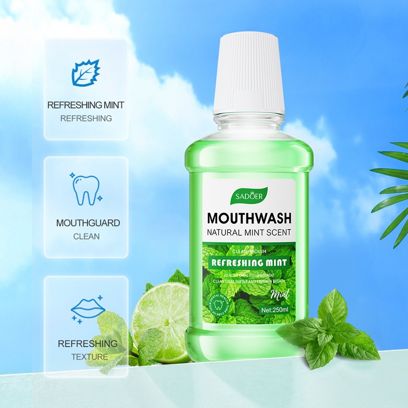 Cool Mint Antiseptic Mouthwash 250ml Herbal Fresh Mint Mouthwash Kids Obat Kumur Antiseptik Lawan Ba