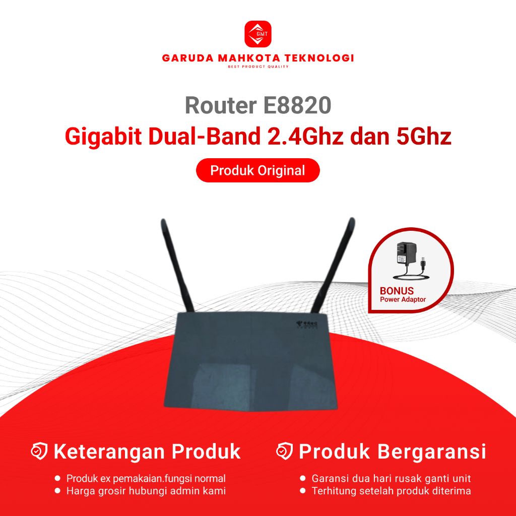 Router ZTE E8820 dan E8822 V2 Gigabit Dual-Band Wireless WiFi / Router Bekas Original Bonus Adaptor