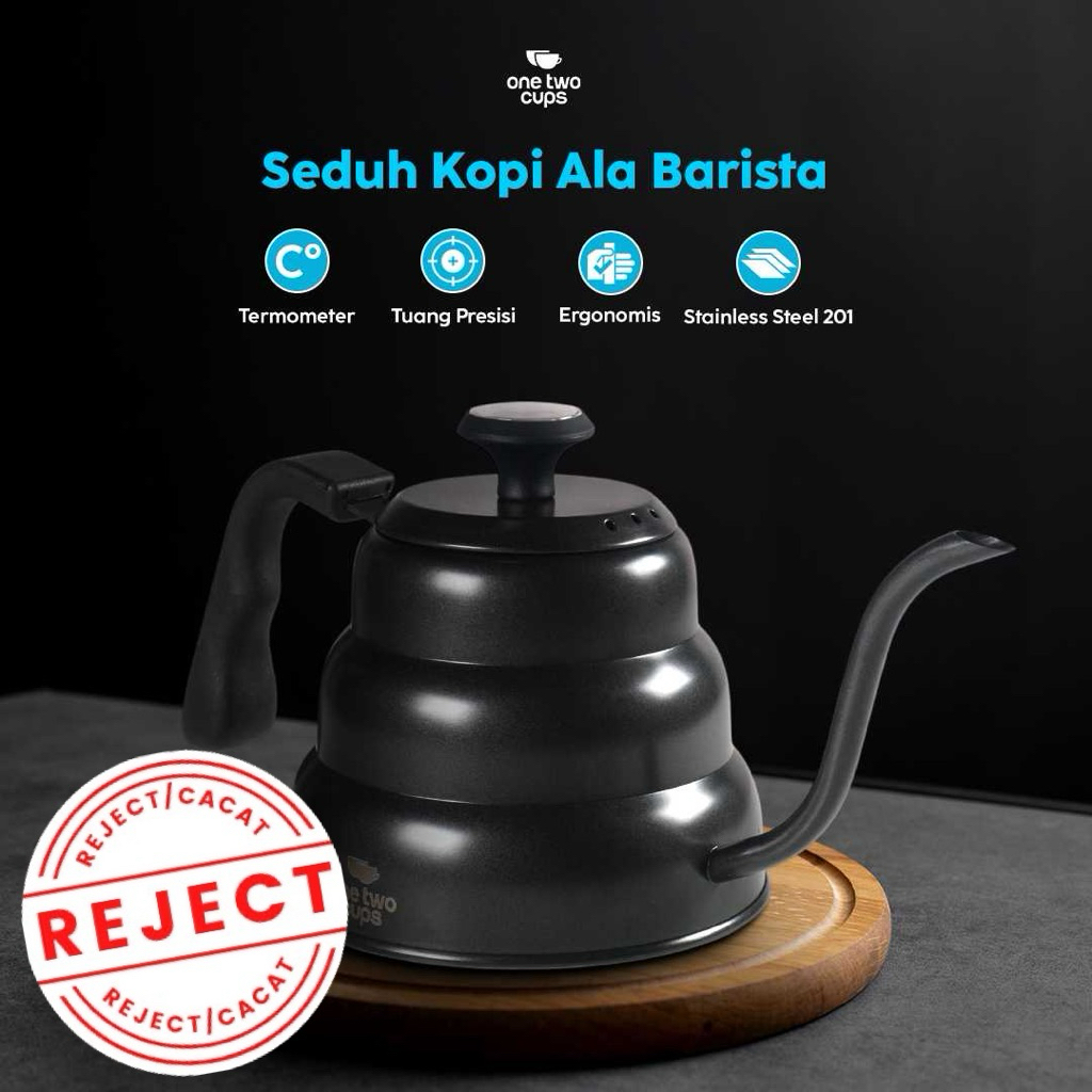 [OBRAL CACAT] Teko Kopi Leher Angsa Thermometer Pour Over Kettle 1L - PRF12