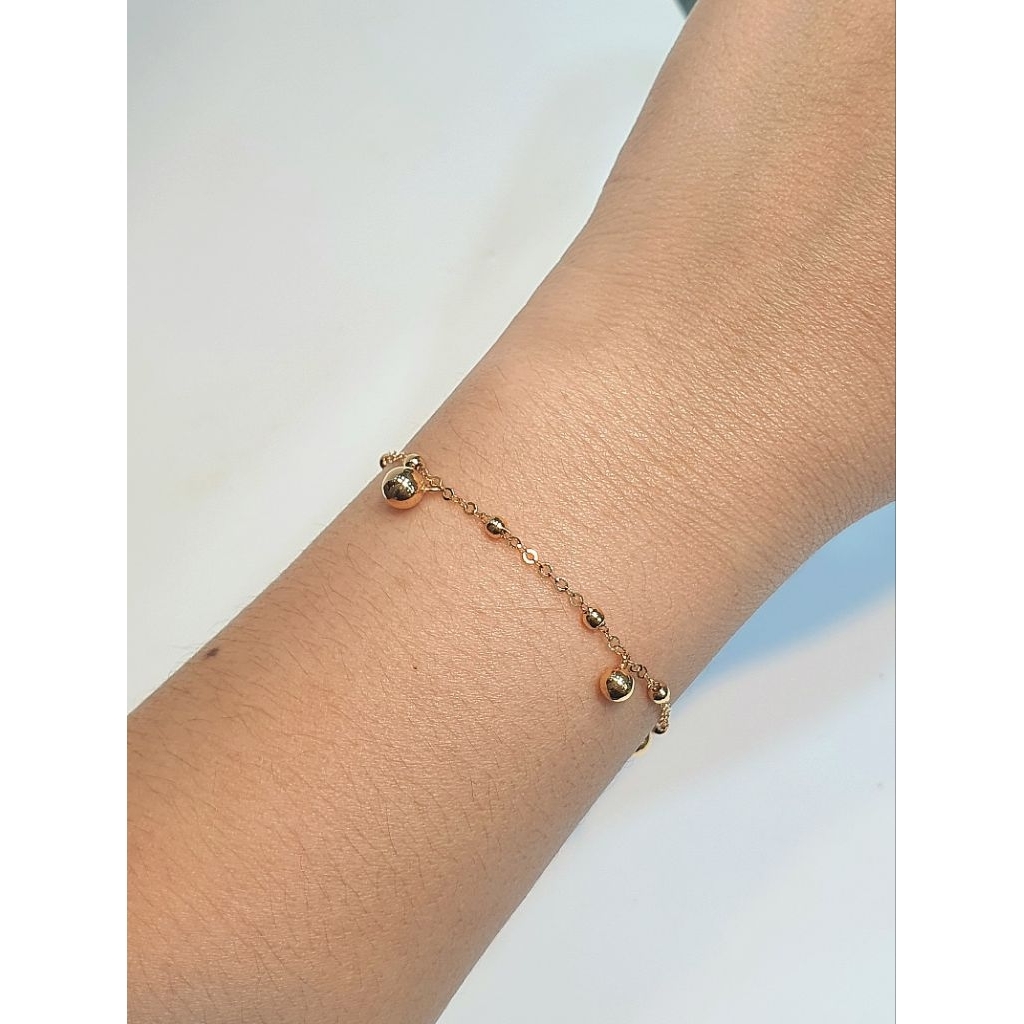 Gelang Rantai Emas Kombinasi Bola 2.56 Gram 16K 700 (RH417)