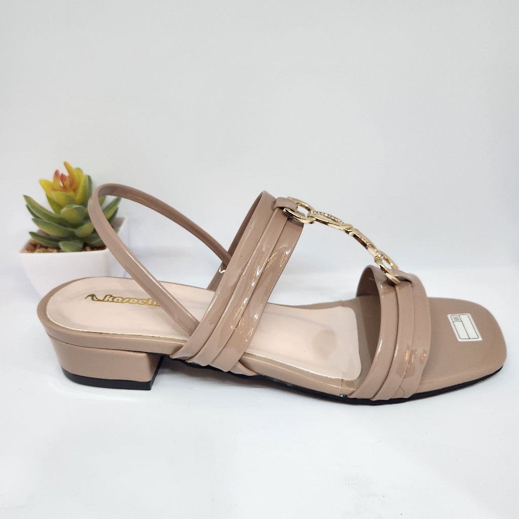 NY Sandal Wanita Hak Tahu Sling Back - Kasoetkoe ADH 443 Moca