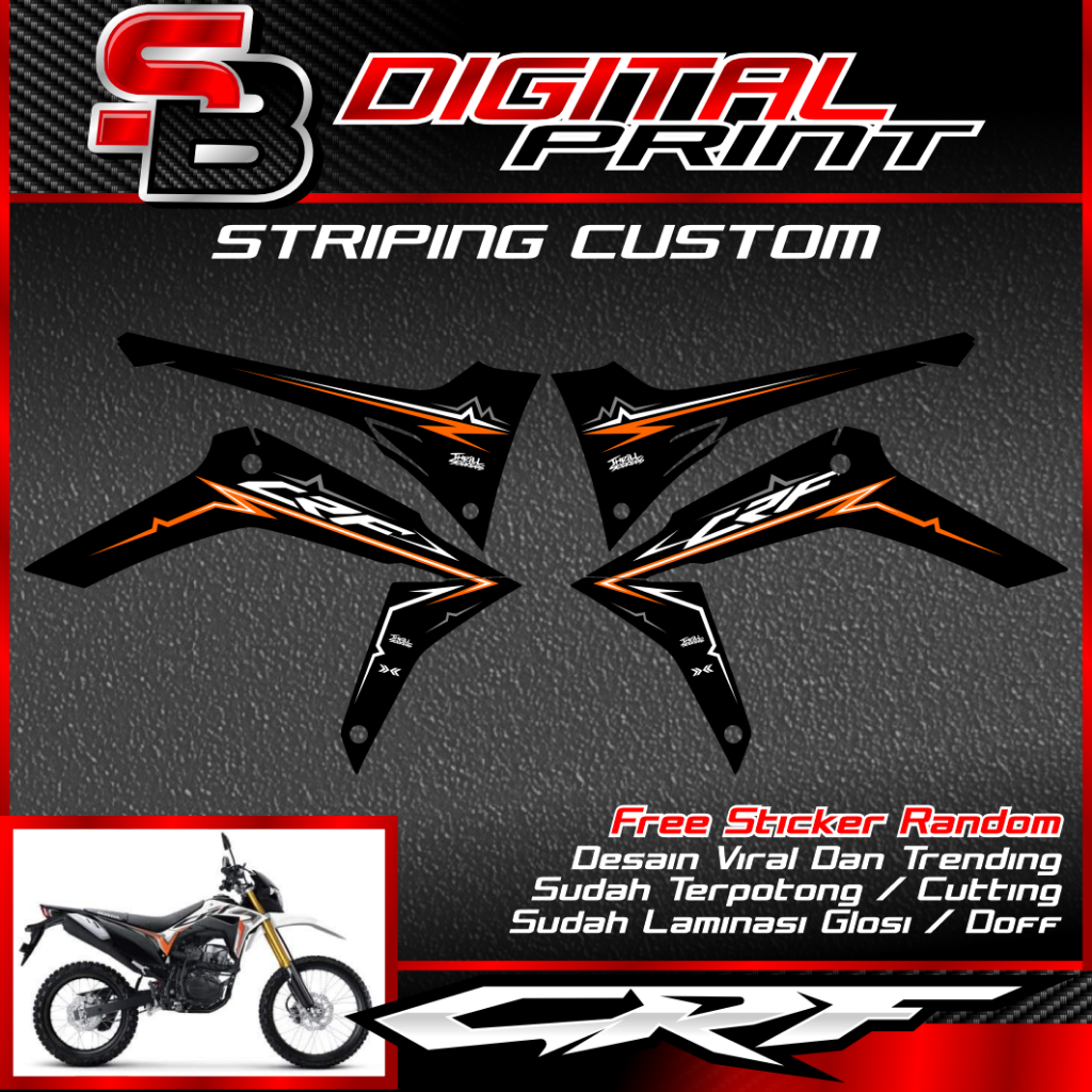 striping CRF minimalis stiker crf 150 L kode AW.720 - STIKER STRIPING CRF 150 L KODE 005 / STRIPING 