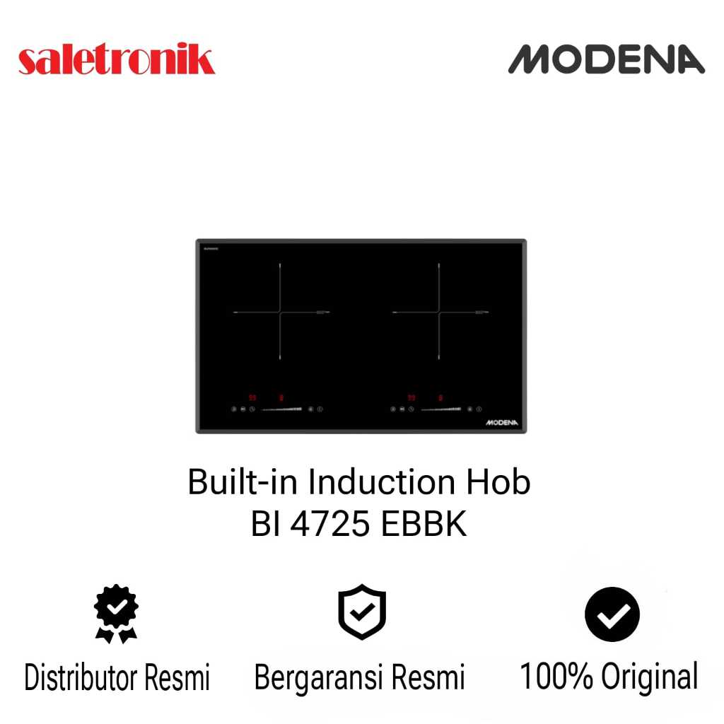 Modena Induction Hob BI 4725 EBBK - Modena Kompor Listrik Tanam Modena BI4725