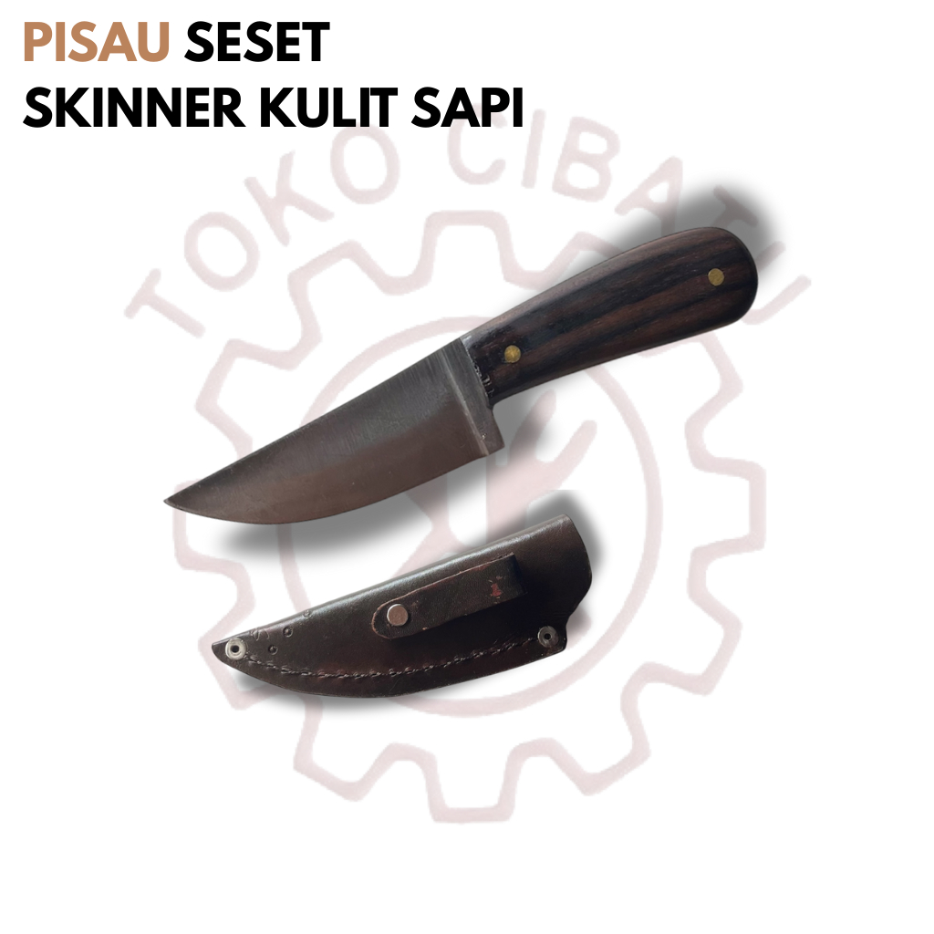 Pisau Seset Kulit Sapi Baja HSS Super Tajam Skinner Knife Daging Kambing Sapi Asli Cibatu