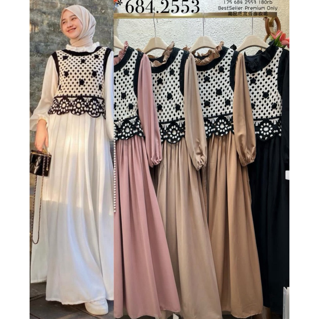 Inara Dress Gamis ZR Mix Rajut