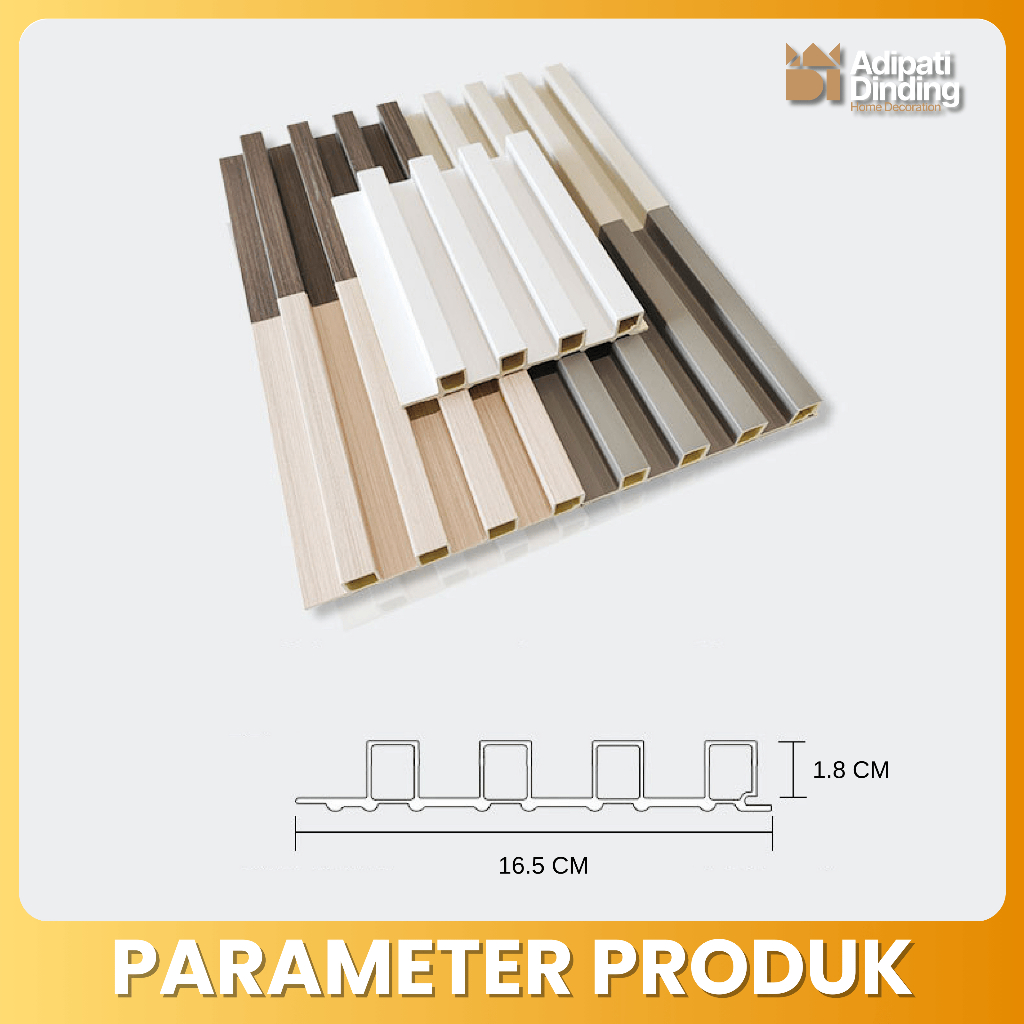 Adipati Dinding WPC Wall Panel Panjang 4 Meter WPC Woodpanel PVC Panel Dinding Premium lebih Panjang
