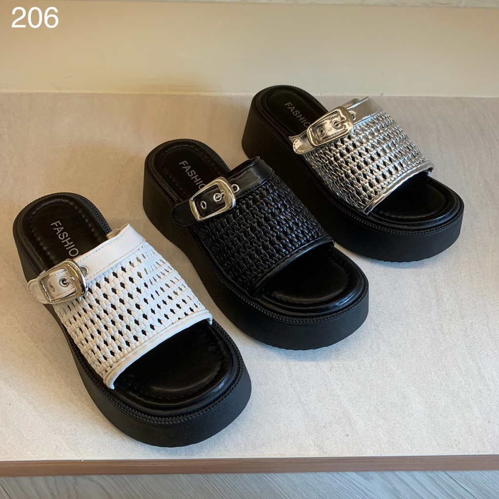 206 Sepatu Guangzhou Wedges 6cm Wanita Import