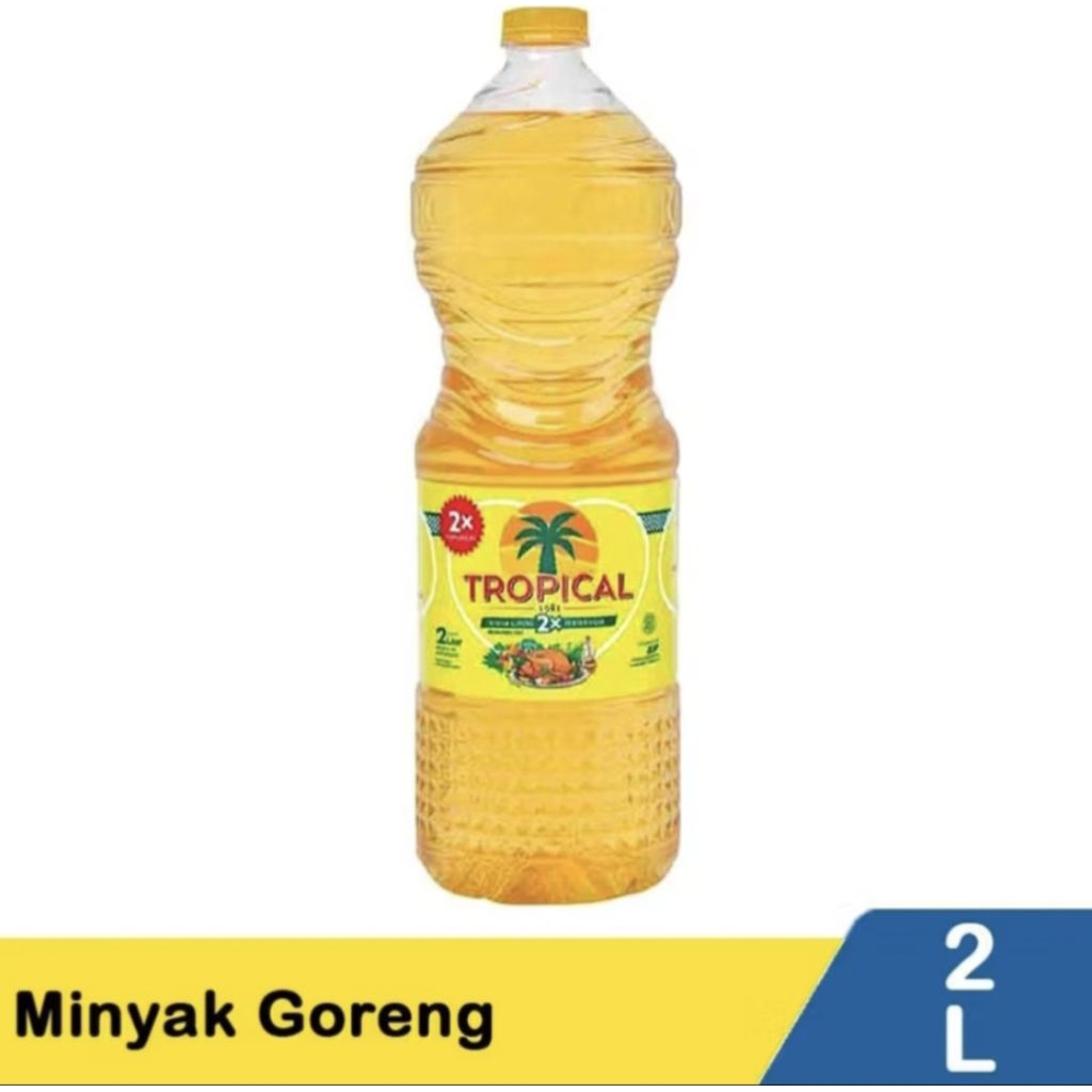 Minyak Goreng Tropical 2 Liter - Dua Kali Penyaringan, Vitamin E, Pro Vitamin A