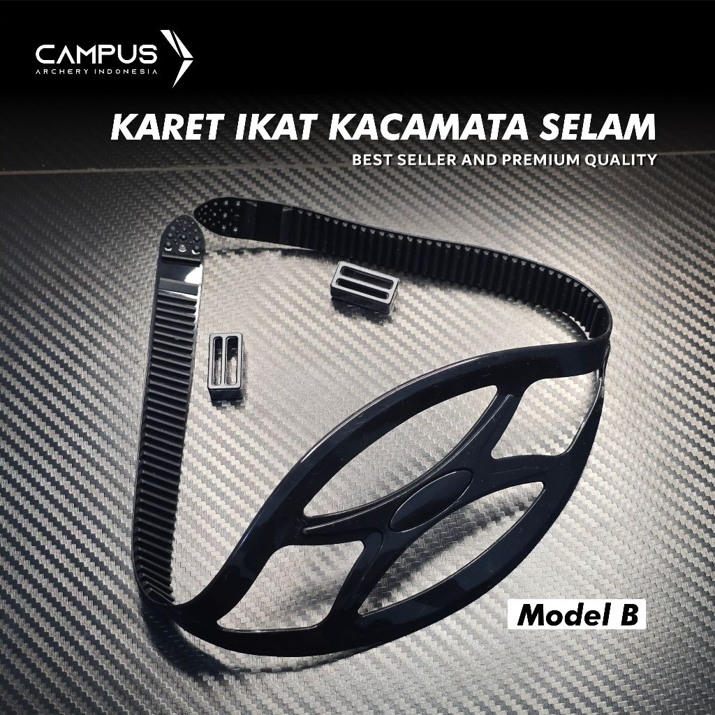 MASK STRAP SILICONE Model B Tali Karet Kacamata Selam Scuba Diving Snorkeling