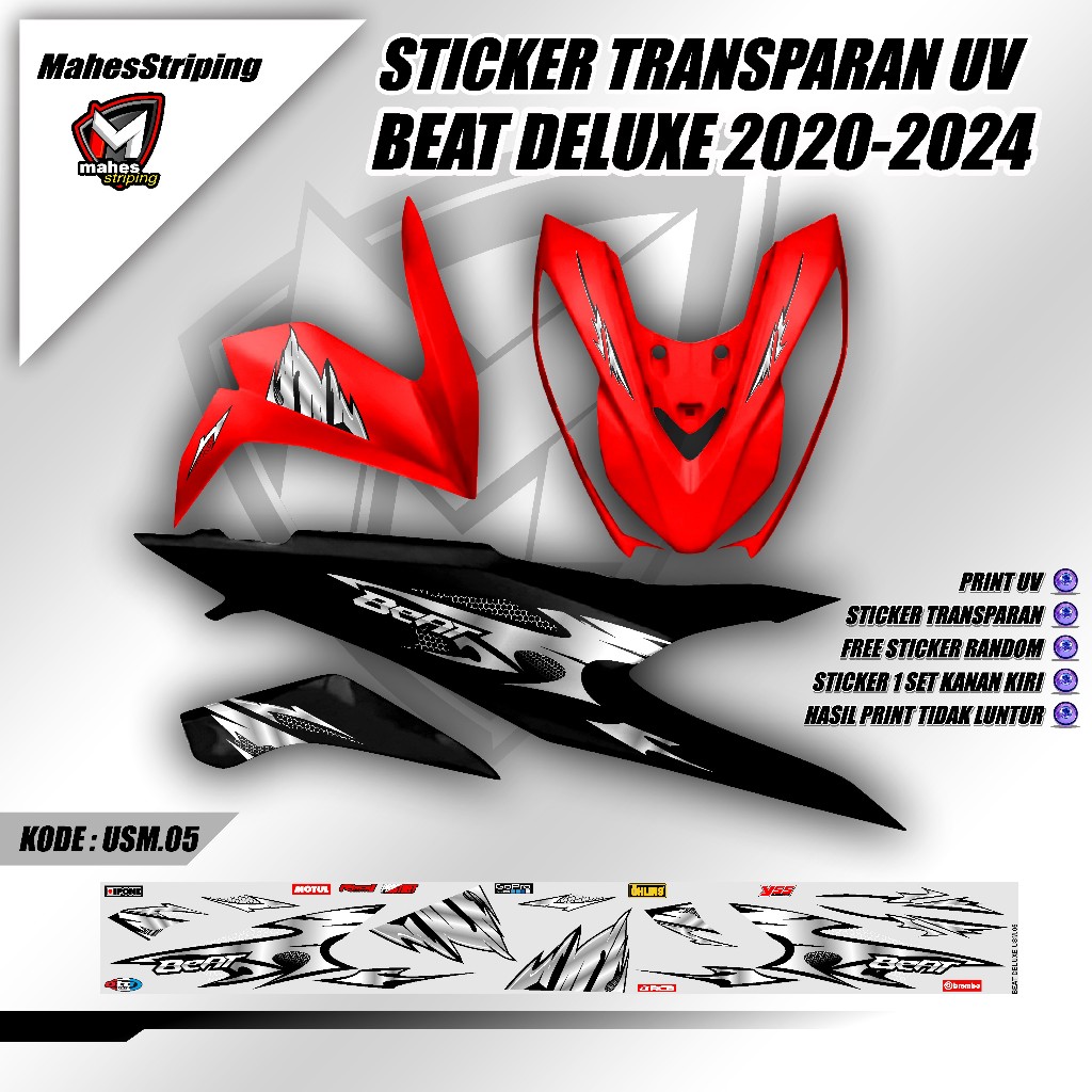 Striping Transparan Beat Deluxe Gen 1 Vietnam Style - Polet Beat Deluxe