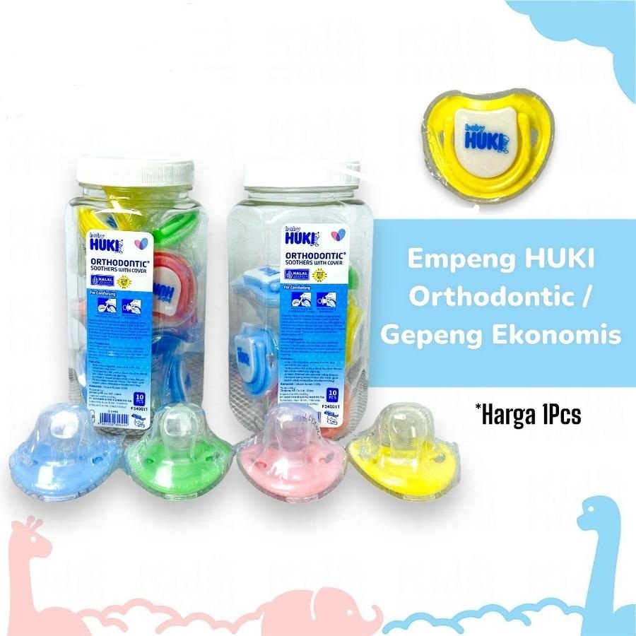 Huki Orthodontic Soothers With Cover  Empeng Tutup Karet Dot Bayi