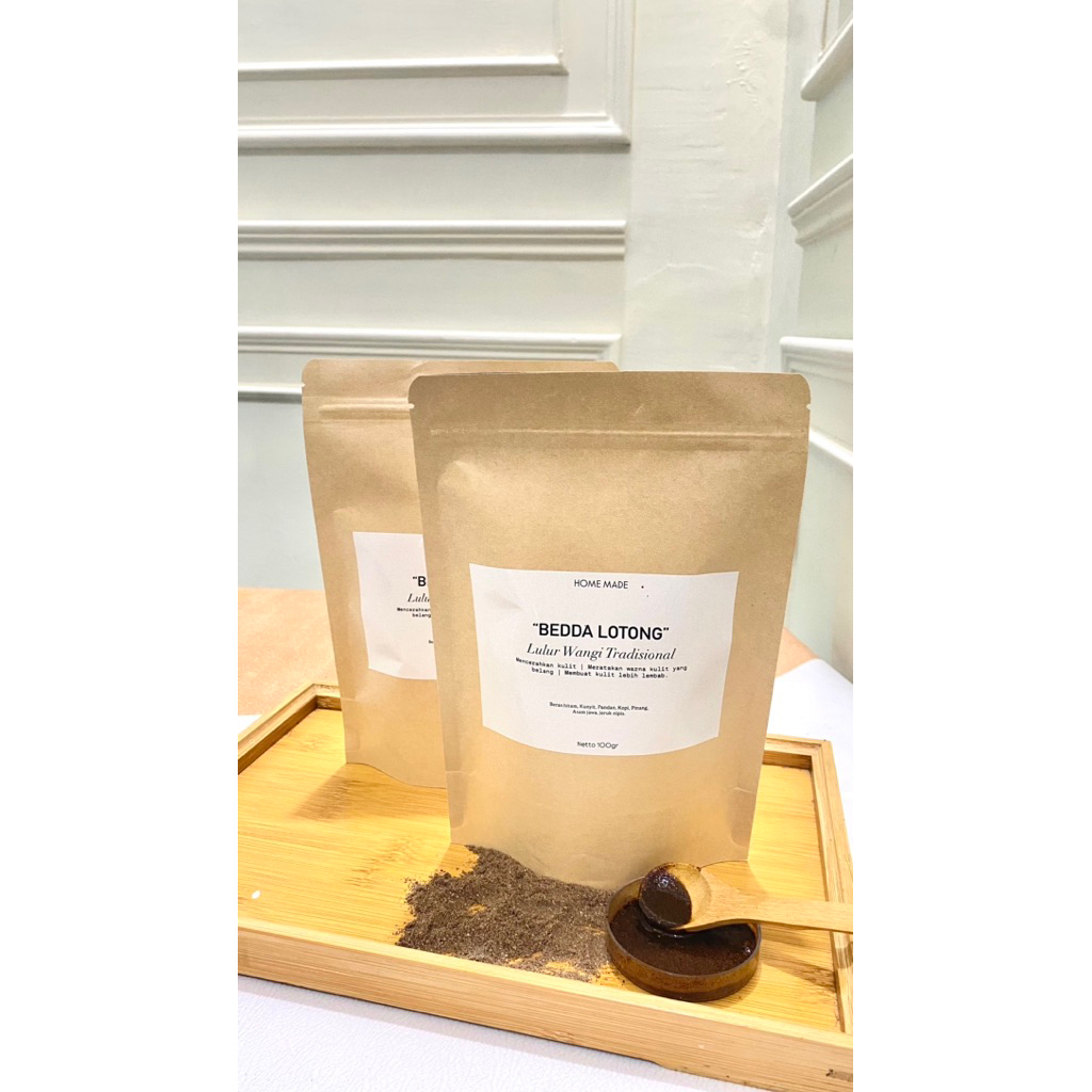 Lulur BEDDA LOTONG 100g // Masker Wajah Home Made dari Buah Asli // 50gr