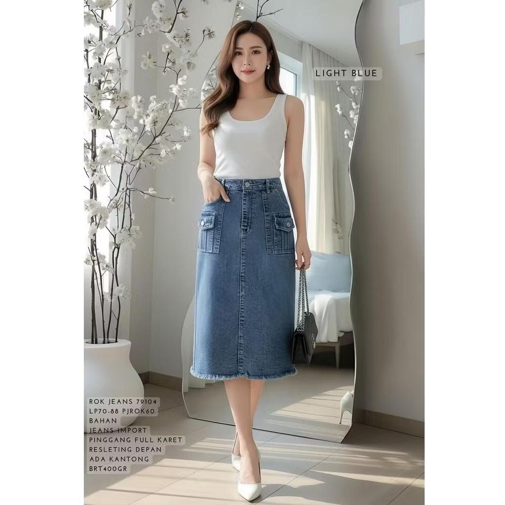 ROK DENIM WANITA TEBAL PREMIUM