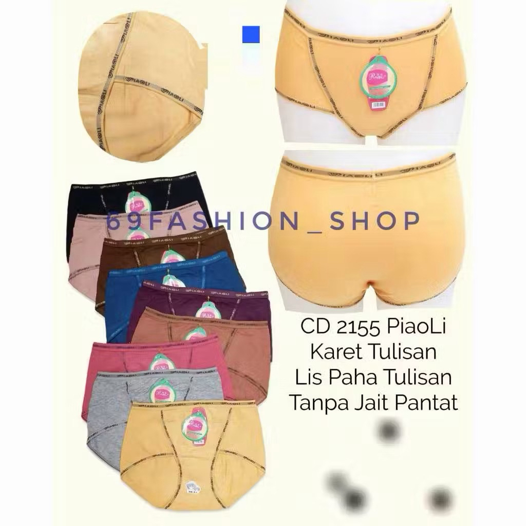 6PCS CELANA DALAM WANITA PIAOLI ORIGINAL 2155 CD PIAOLI MODEL PINGGANG CELANA DALAM PIAOLI IMPORT OR