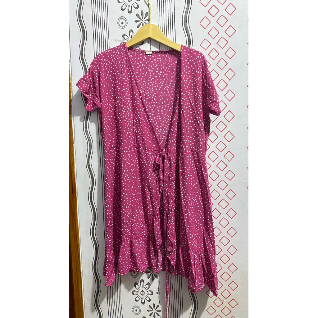 preloved kimono pink fanta