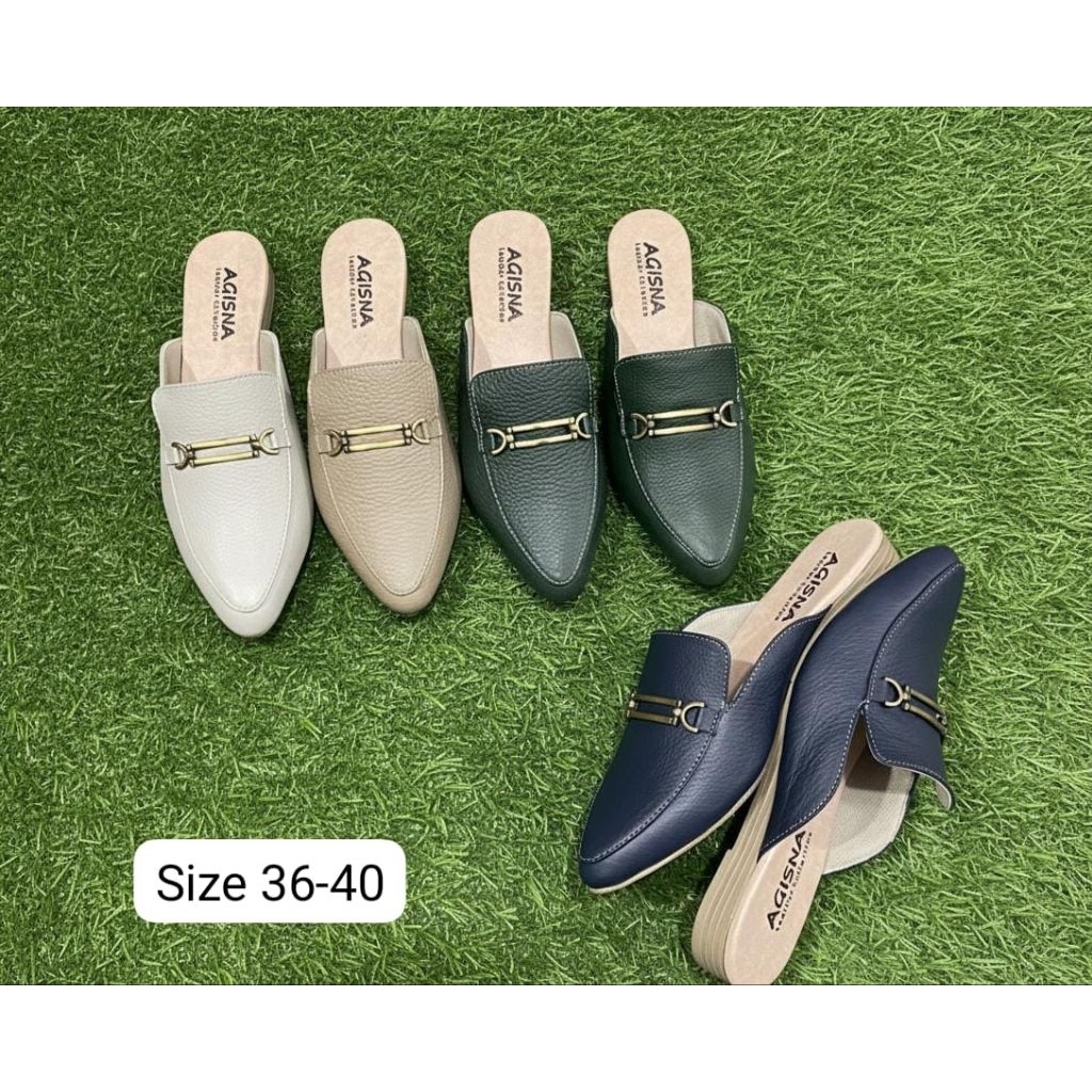 SEPATU SANDAL WANITA TUTONG AGISNA 2 KULIT SAPI ASLI