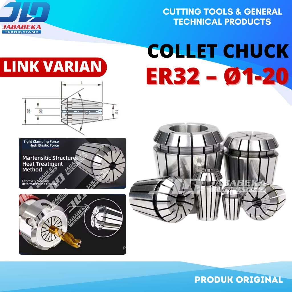 Collet ER 32 Collet Arbor Chuck ER32 Adapter Milling Penjepit Endmill Spring Collet