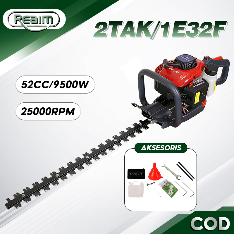 REAIM Mesin Pemotong Rumput Gas 2 Tak Mesin Pemangkas Pagar Mesin Potong Dahan