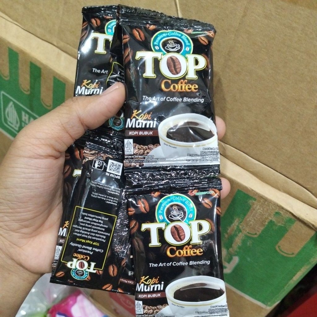 [renceng] Kopi top coffee murni kopi murni kemasan mini renceng 10 pcs x 6 gr