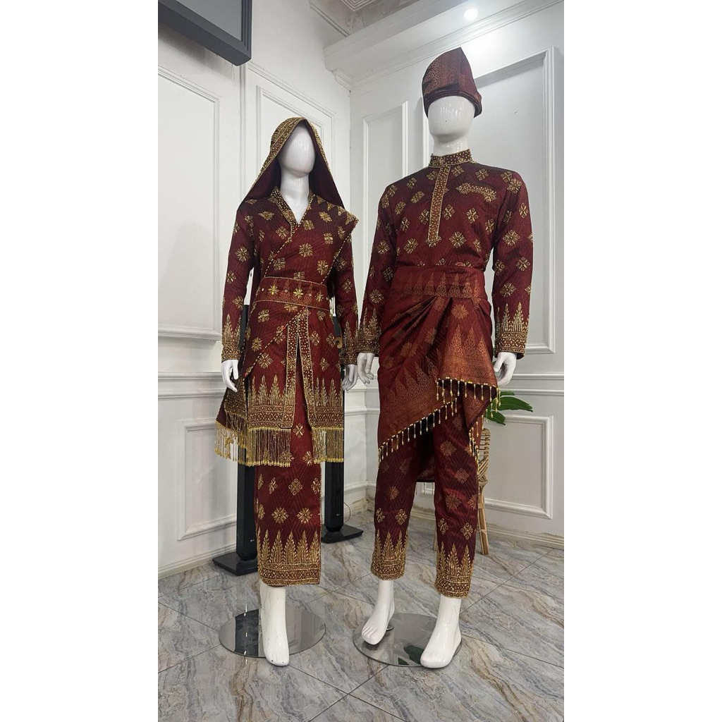 BAJU PENGANTIN MELAYU SONGKET RIAU