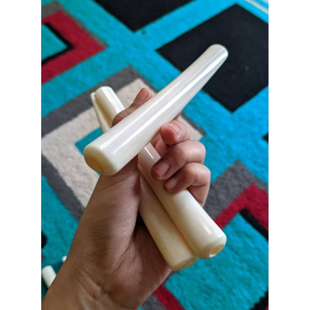 Once Pipa Rokok Tulang sapi- Natural White, Panjang 12-15CM