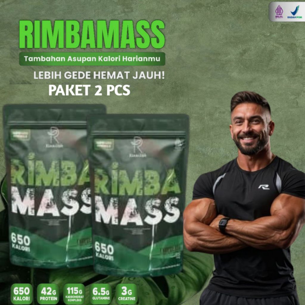Rimbalife Rimbamass Paket 2 Pcs Susu Penambah Berat Badan Suplemen Gym