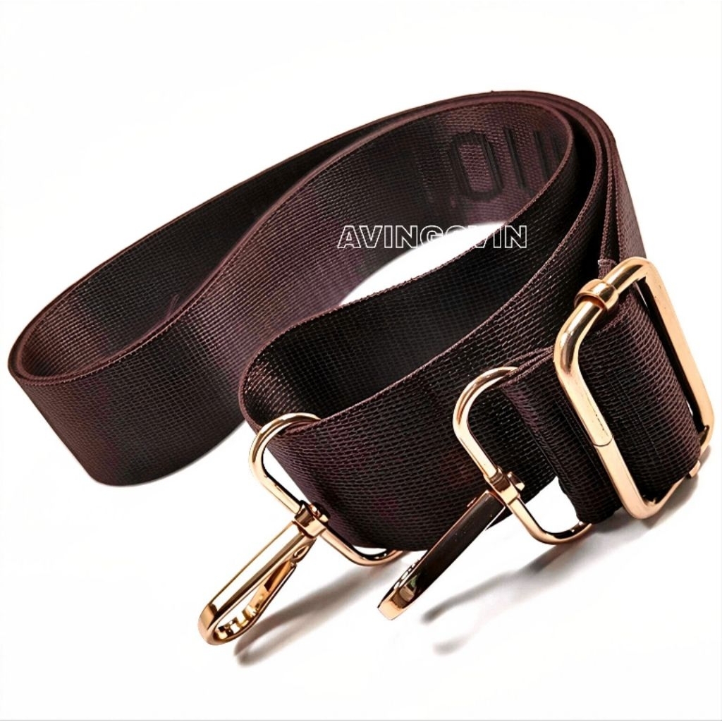 Tali Tas Selempang Motif Elpi Coklat Lebar 4cm