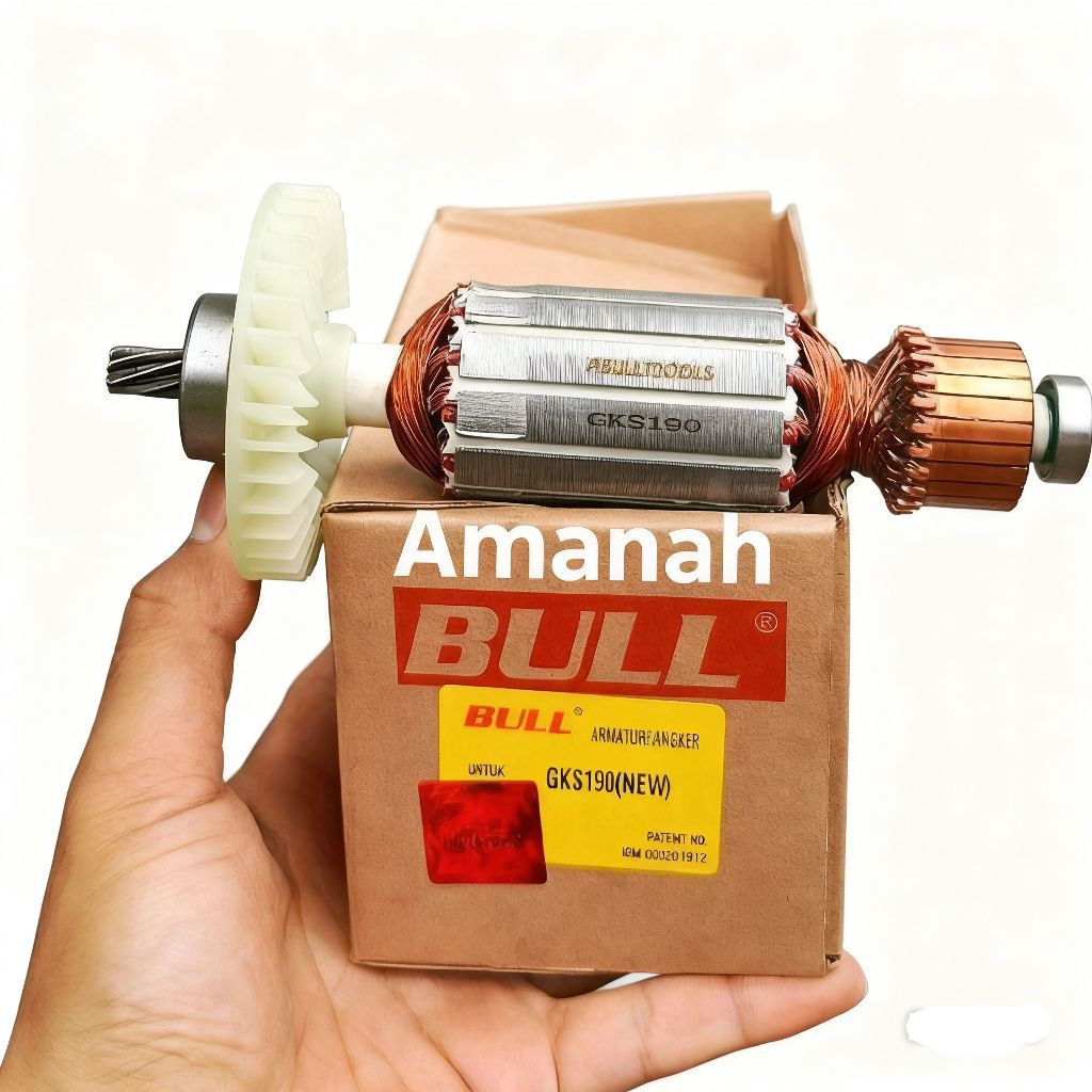 Angker armature bull GKS 190 NEW baru for mesin serkel circular saw Bosch 7 inch