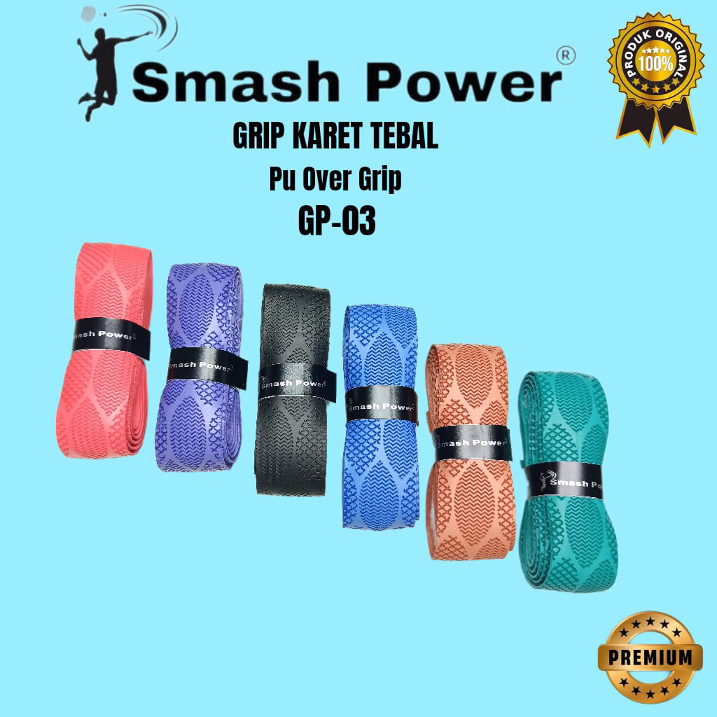 GRIP KARET TEBAL BADMINTON SMASH POWER GP-03 ORIGINAL/GRIP RAKET BADMINTON/GRIP RAKET TENIS
