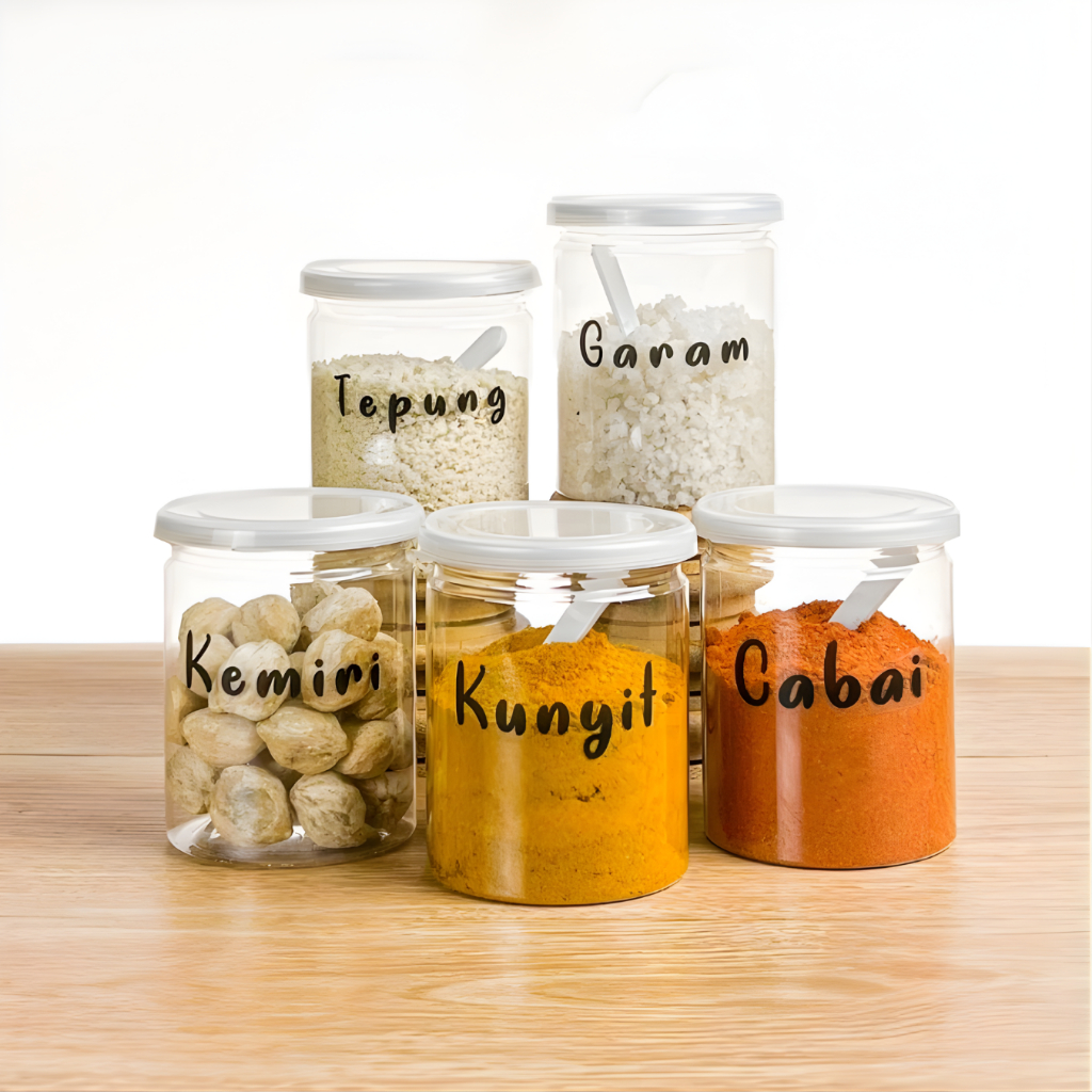 Stiker Bumbu Dapur Kitchen label Waterproof Tahan air Stiker Transparan