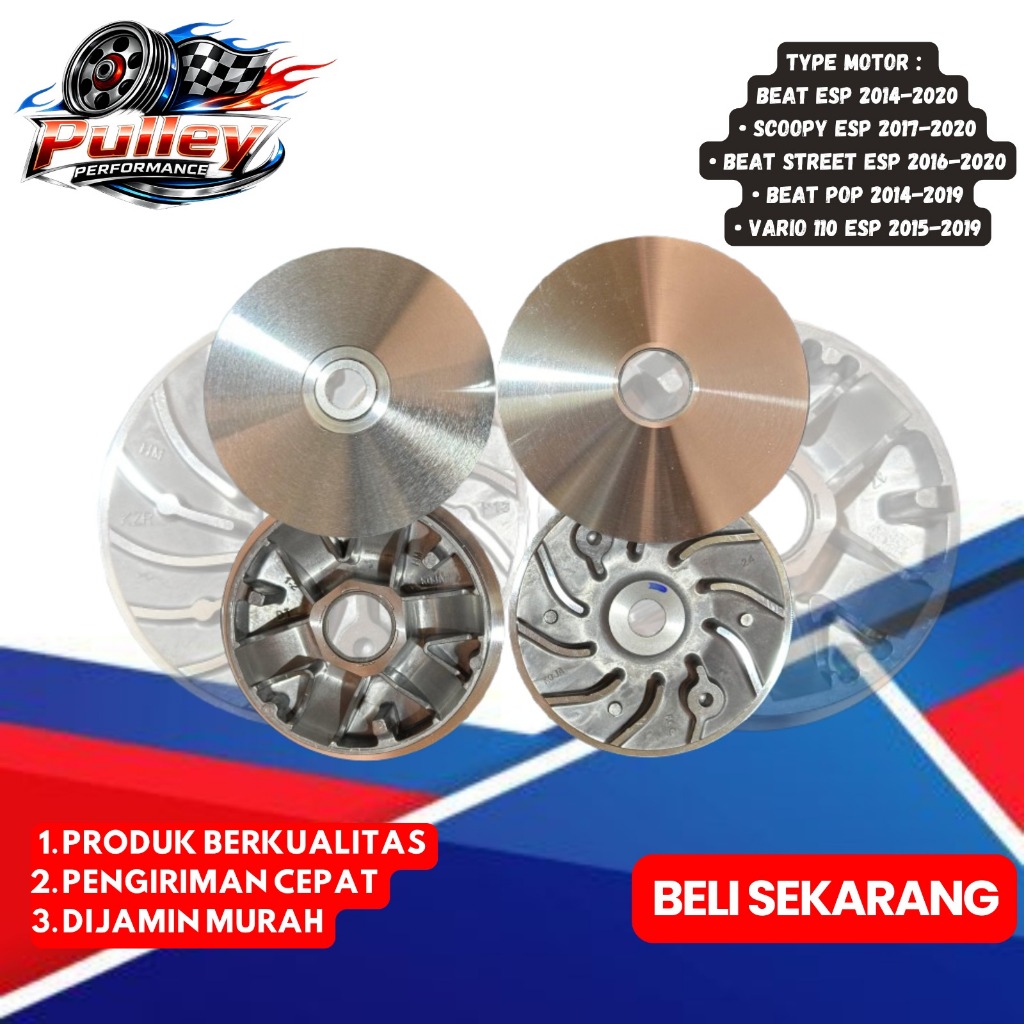PULLEY RUMAH ROLLER FULL BUBUT Beat Esp, Beat Street, Scoopy Esp, Beat Pop Bubut Kerok Jalur