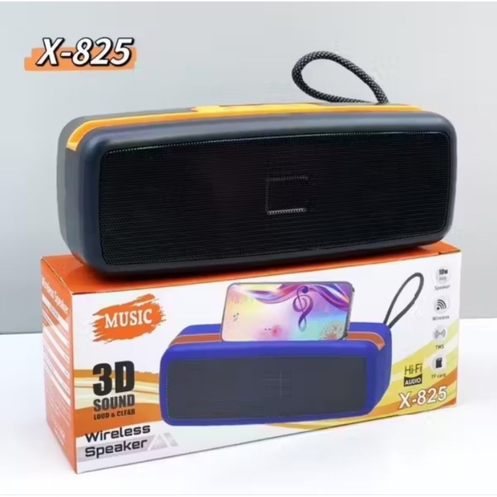 x-825 speaker x-bass musik box super bass speaker mini portabel speaker wireless bluetooth 3d soundb