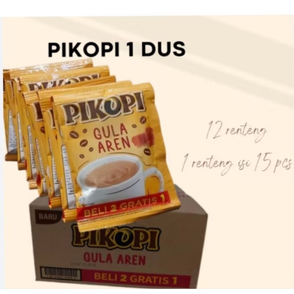 PIKOPI GULA AREN 1DUS 12RENCENG ISI 180PCS BELI 2 GRATIS 1 TERMURAH