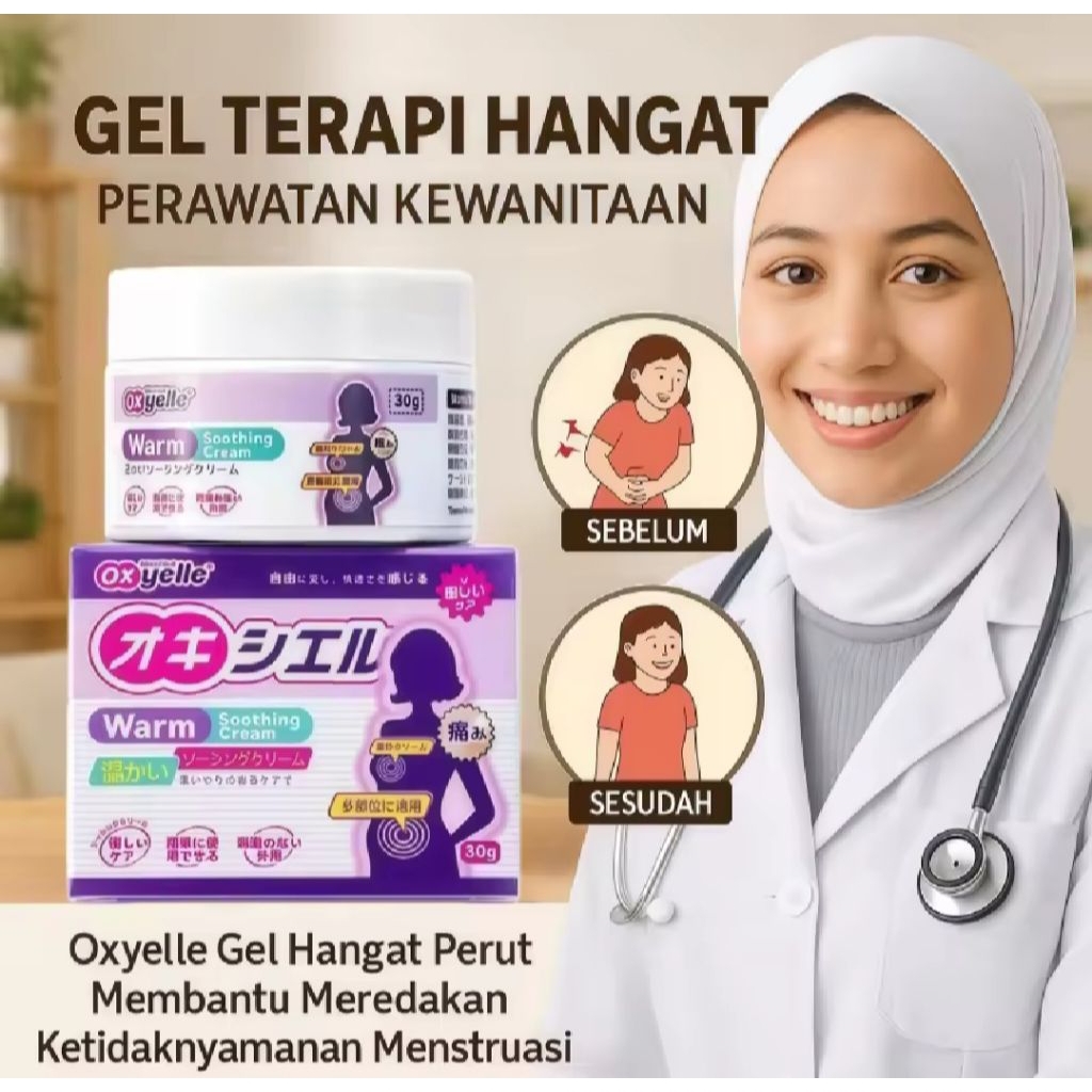 [PROMO] Oxyelle Gel untuk haid -Sensasi hangat dan Mudah Diserap, Aktivitas lancar 30gr