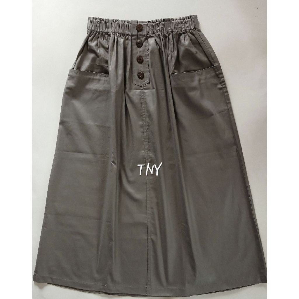 Rok Katun Tebal Polos - variasi Kancing