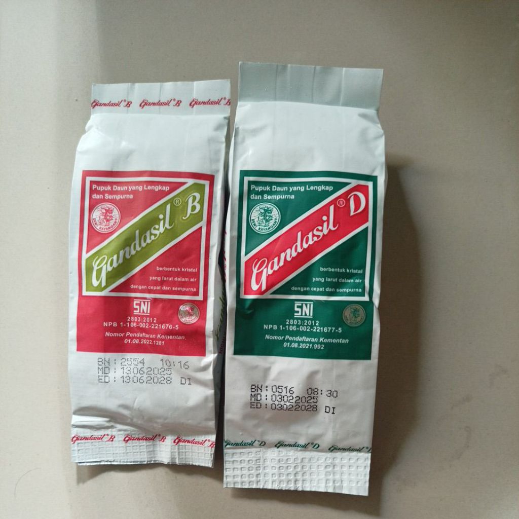 Paket Gandasil Buah dan Gandasil Daun-Gandasil B dan Gandasil D 100gr