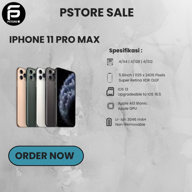 IPHONE 11 PRO MAX 64 INTERNASIONAL SECOND
