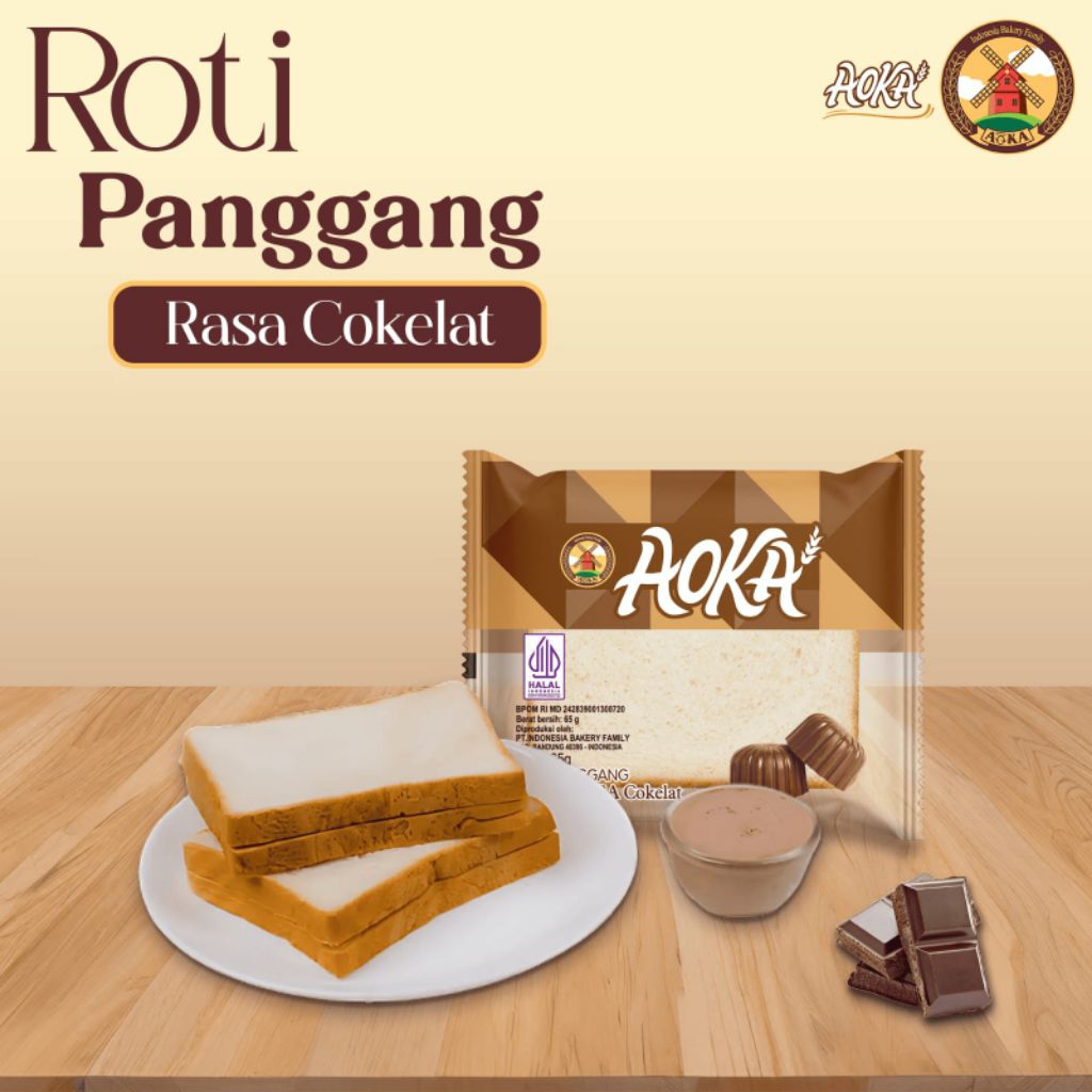 DISTRIBUTOR ROTI AOKA PANGGANG COKELAT GROSIR TERMURAH