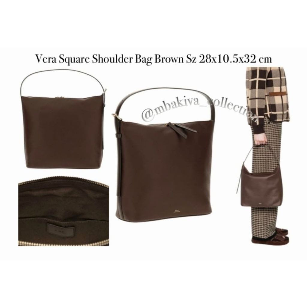 Vera Square Shoulder Bag Brown