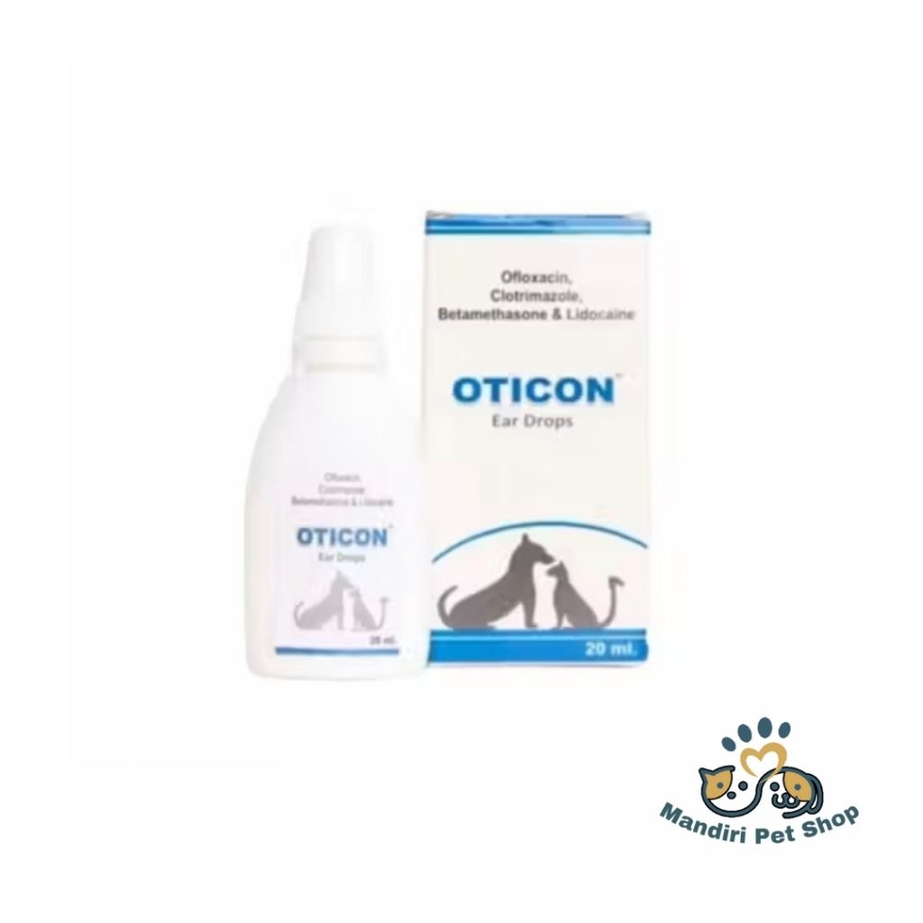 Oticon Ear Drops Pembersih Kotoran Kuping Kucing & Anjing / Oticon Ear Drops 20ml