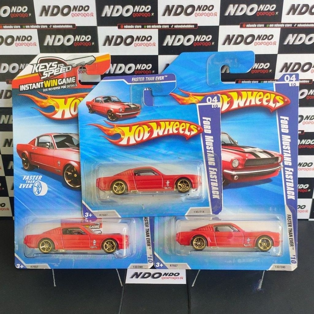 Hot Wheels '65 Mustang Fastback Red - 2010 Faster Than Ever