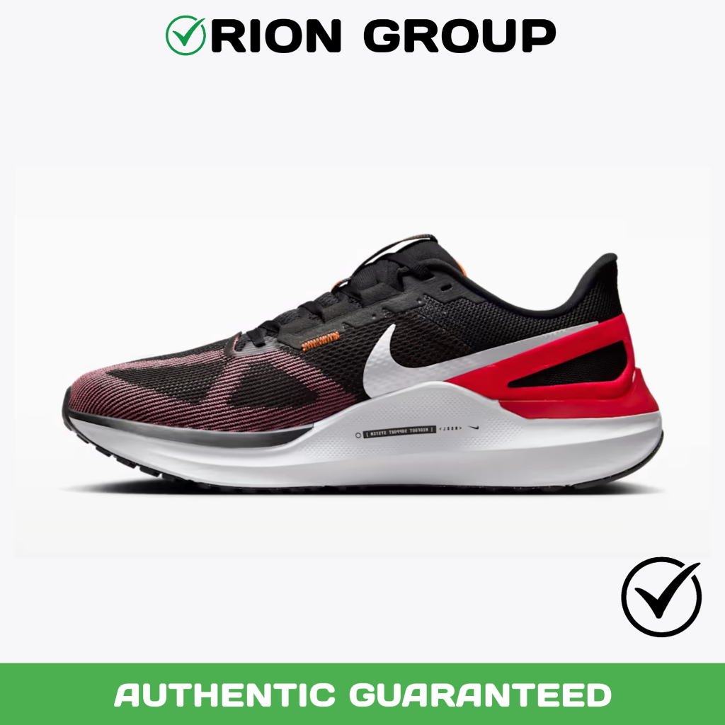 Sepatu Lari / Running Pria Wanita Nike Air Zoom Structure 25 Red Black Original