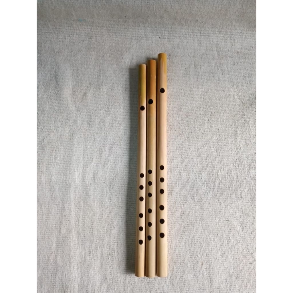 Suling dangdut bambu 1 set isi 3 buah,suling dangdut nada dasar untuk belajar